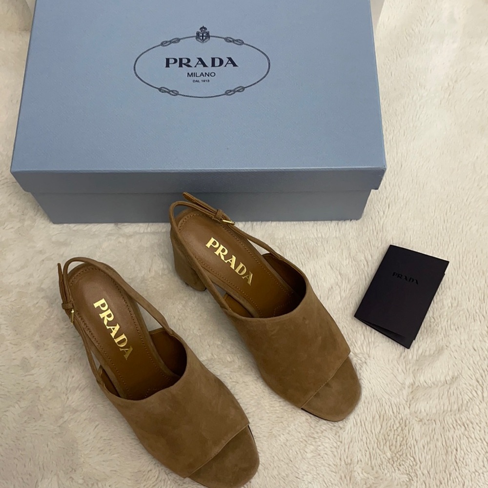 NEW & AUTHENTIC PRADA Sling Back Sandals